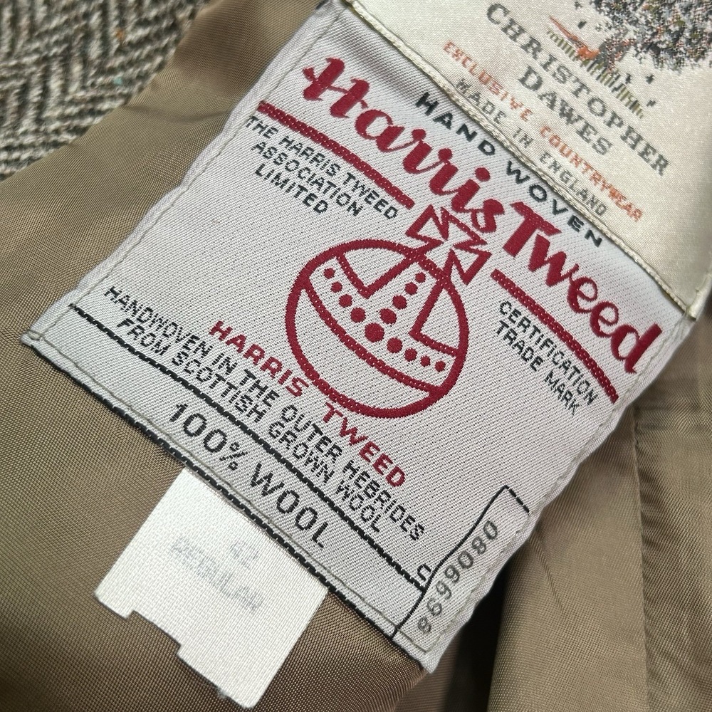 Christopher Dawes Harris Tweed Hunting Shooting Wool Jacket Blazer Mens 42 Reg - Picture 8 of 16